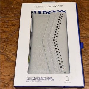 Rebecca Minkoff Whipstitch Tech Wristlet Grey